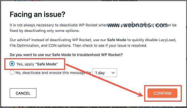 如何在WP Rocket插件中使用安全模式？__wordpress教程
