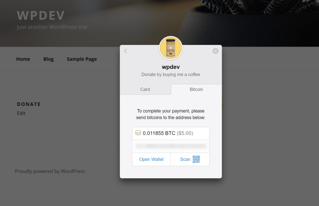 如何将比特币捐赠按钮添加到WordPress网站__wordpress教程